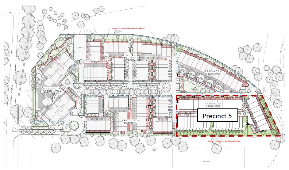 Technical drawing of plans for precinct 5 at The Foothills Campbell