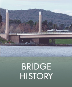 Section of Commonwealth Avenue Bridge with Heading 'Bridge History'