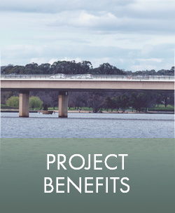 Section of Commonwealth Avenue Bridge with Heading 'Project Benefits'