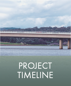 Section of Commonwealth Avenue Bridge with Heading 'Project Timelines'