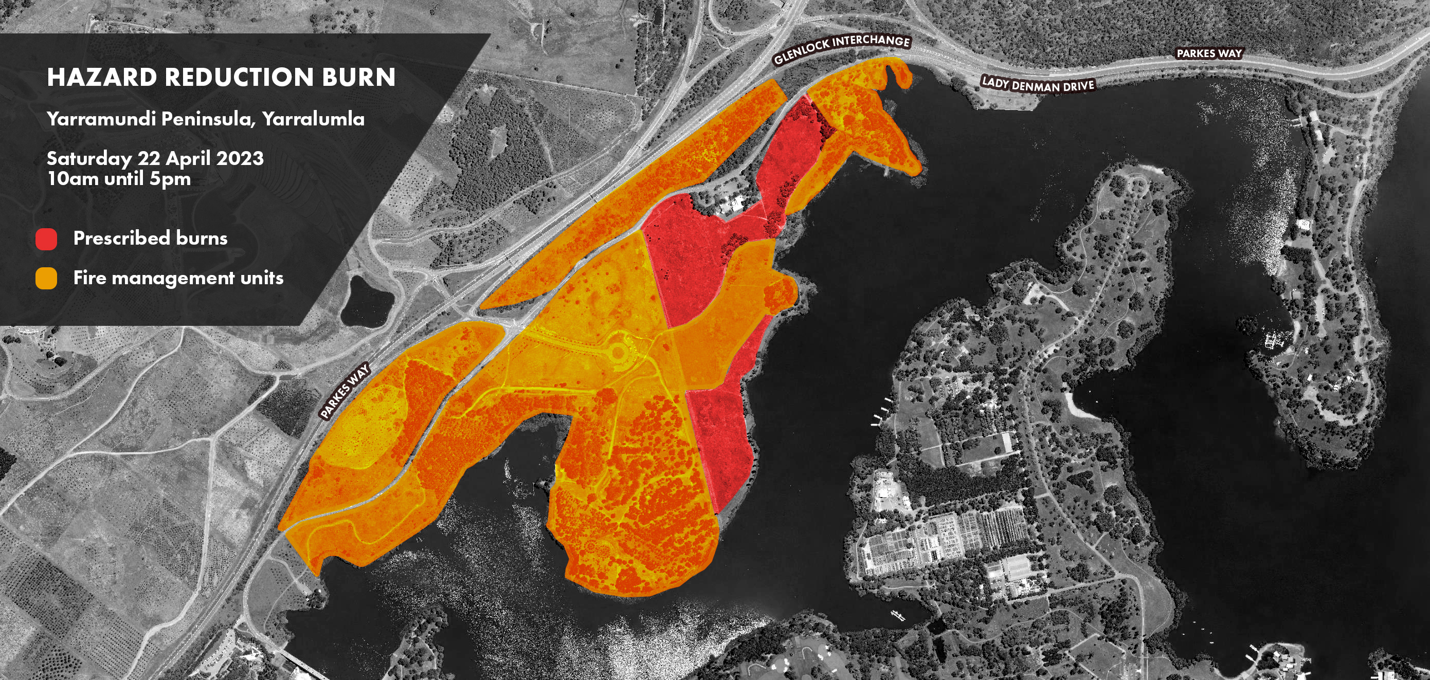 Map of Yarramundi Reach highlighted to show the controlled burn.