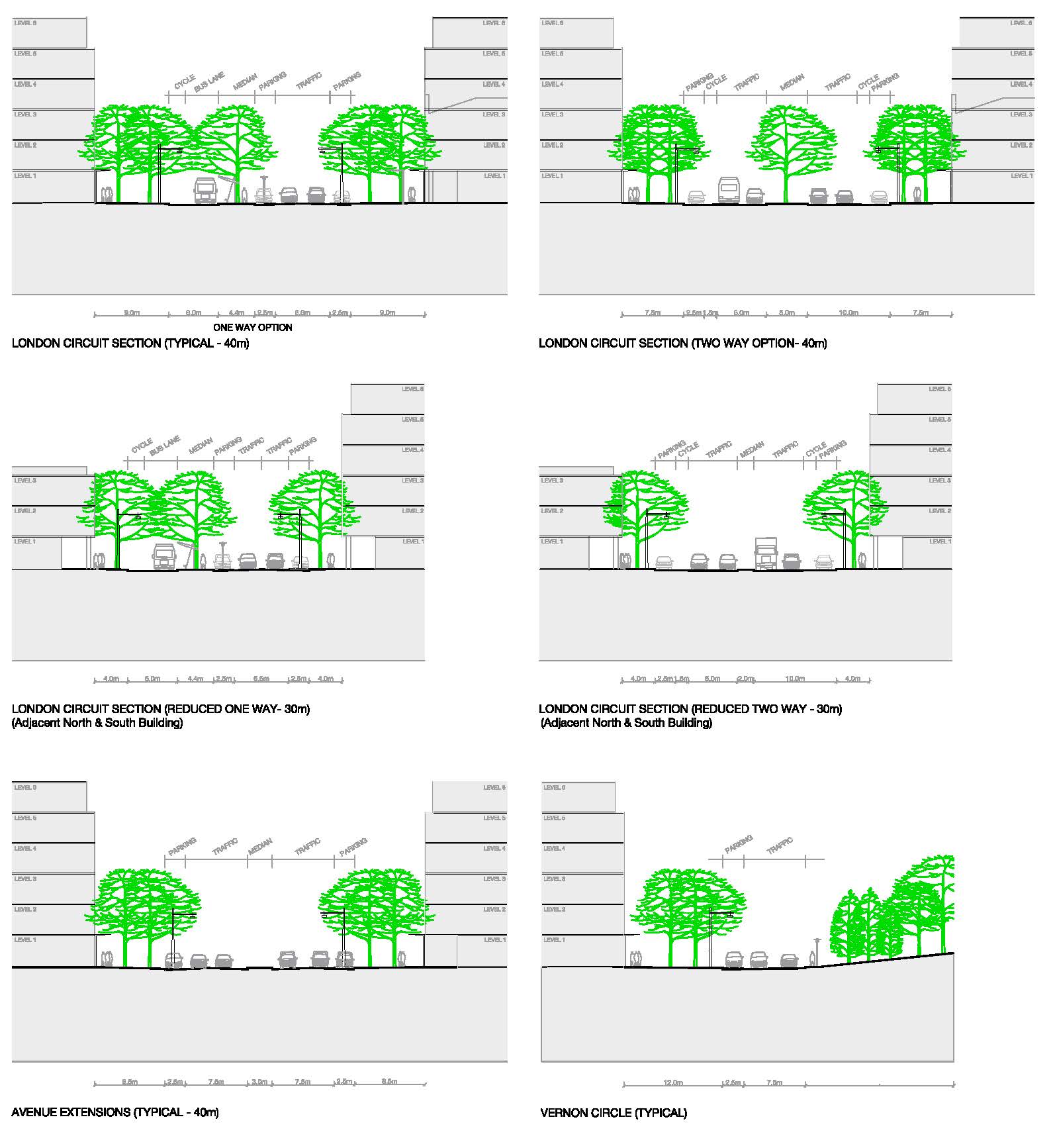 Figure 47 - City Hill - Indicative street cross sections