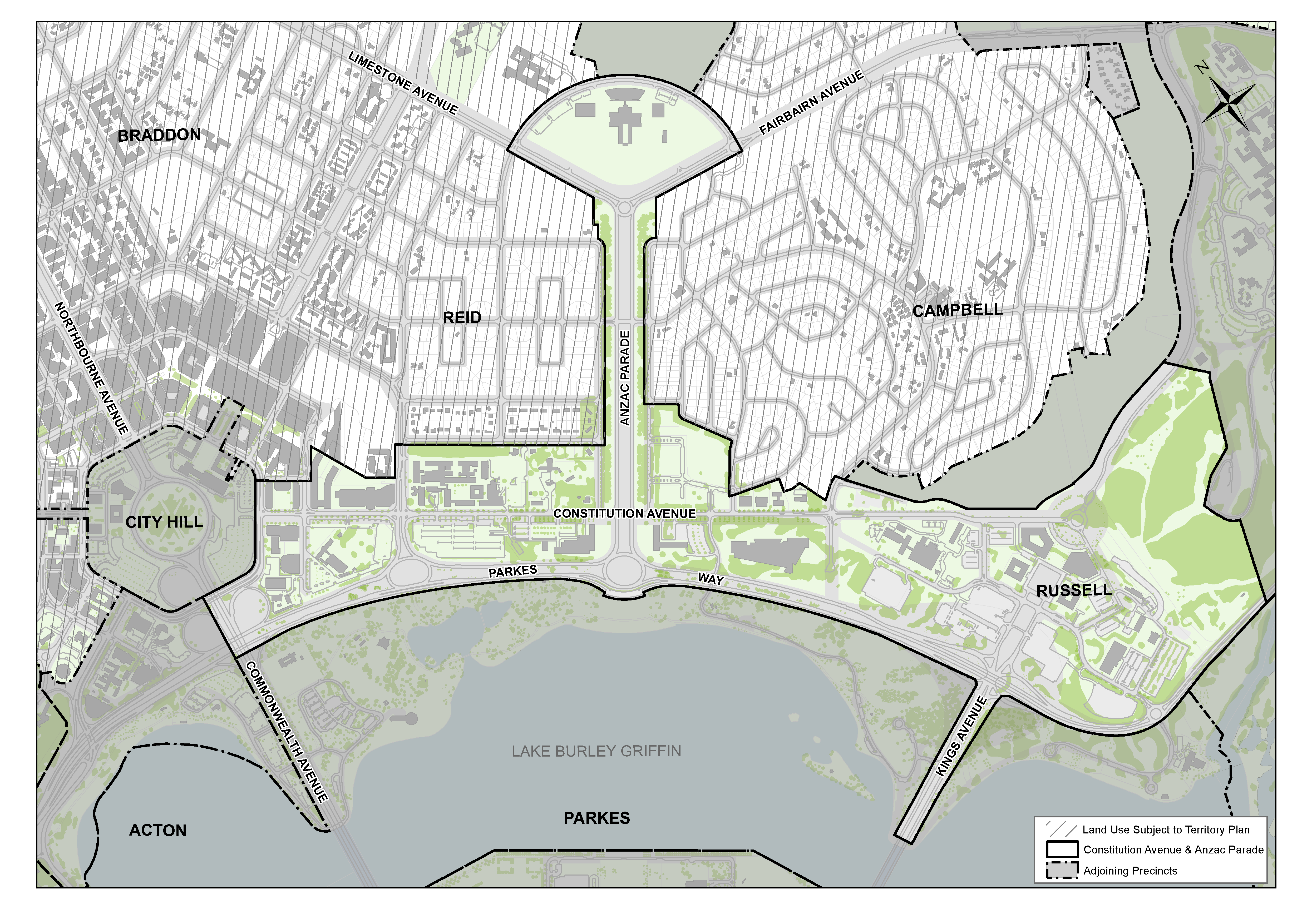 Figure 68 - Constitution Avenue and Anzac Parade Precinct location