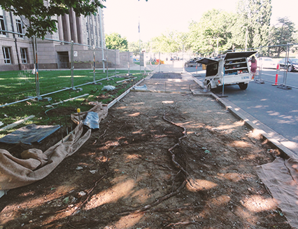 Paving replacement outside John Gorton Building, Parkes