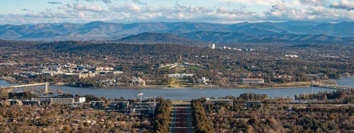 View of Canberra from Mount Ainslie