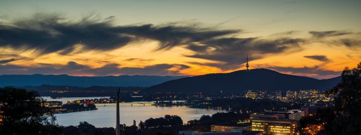 Lake Burley Griffin Twilight lake view