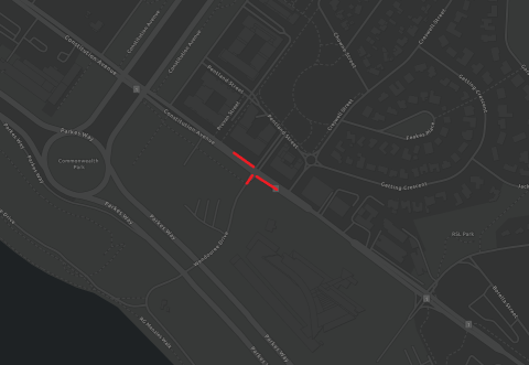 map of road closure for traffic signal upgrade