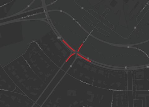 Map of traffic signal upgrades