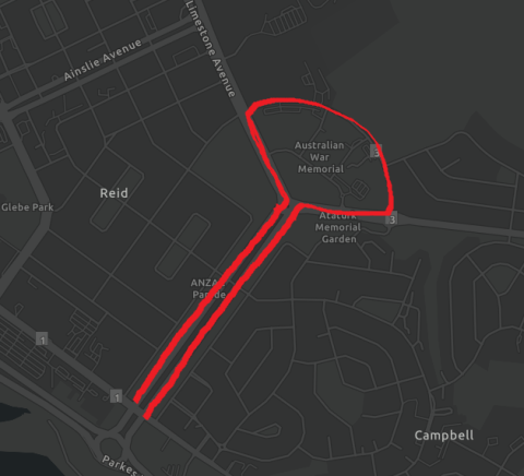 Map of road closure