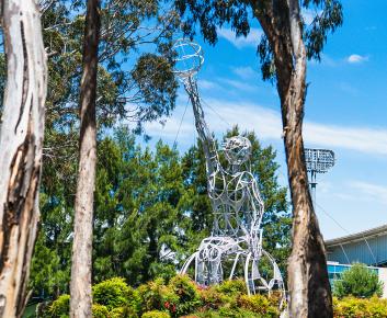 Olympic Basketballer sculpture, Australian Institute of Sports (AIS), Bruce.