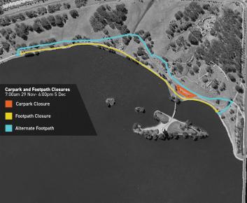 Wine Island Path and Carpark Closure